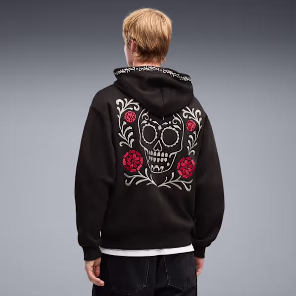 PUMA死者の日2026フーディー、ブラック背面