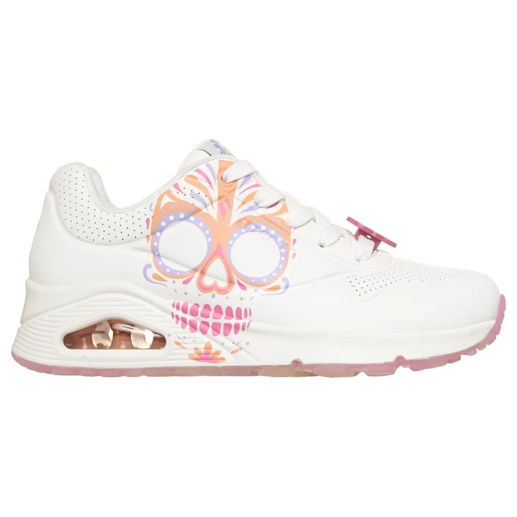 SKECHERS死者の日2026スニーカーUNOホワイト