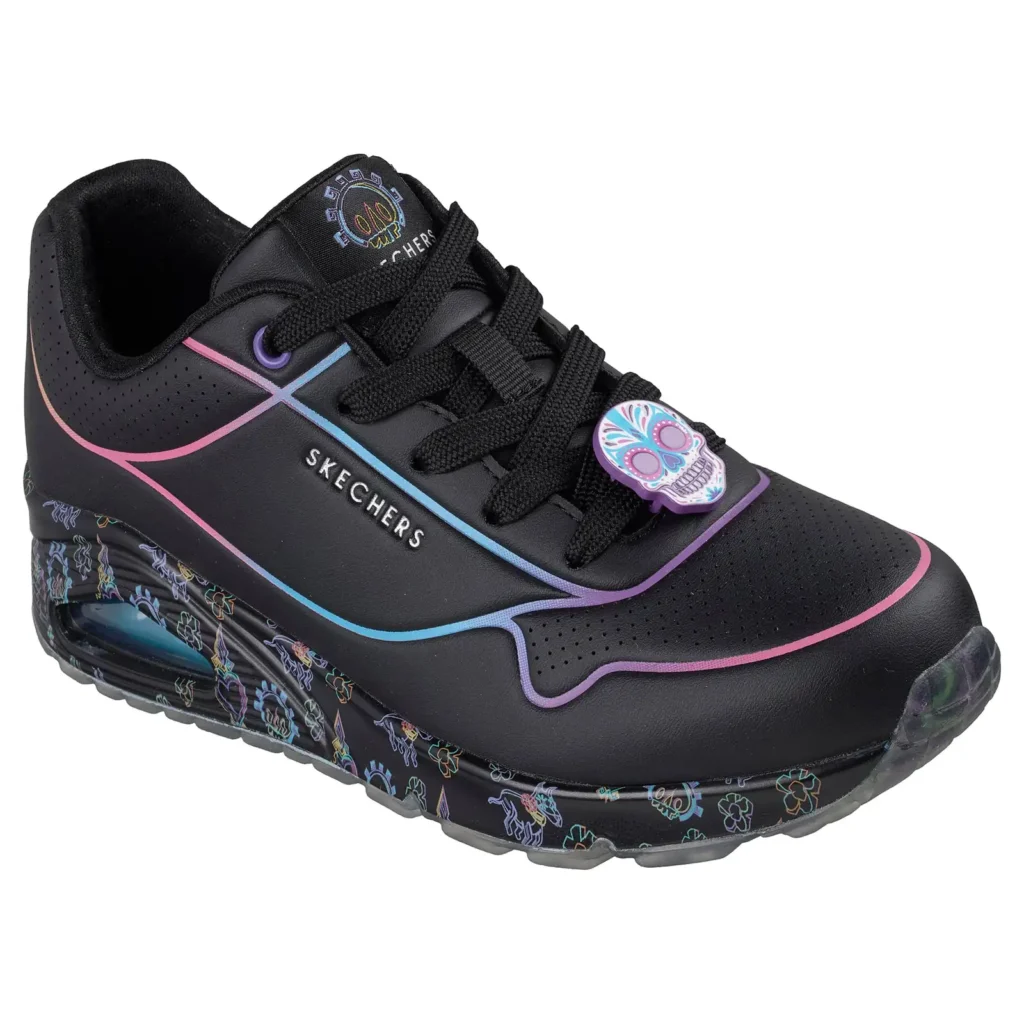 SKECHERS死者の日2026スニーカーブラック